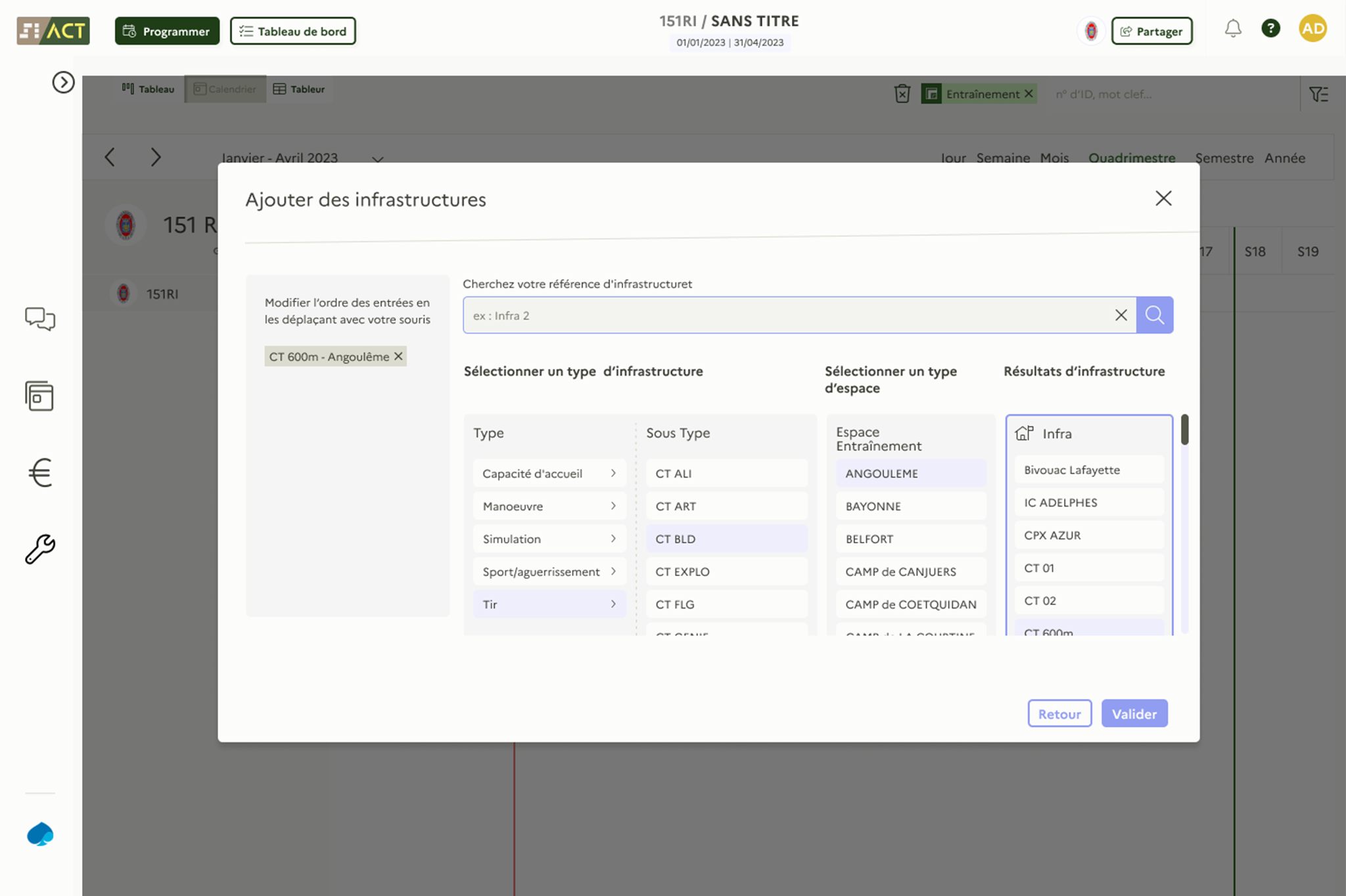 Ajout d'infrastructures